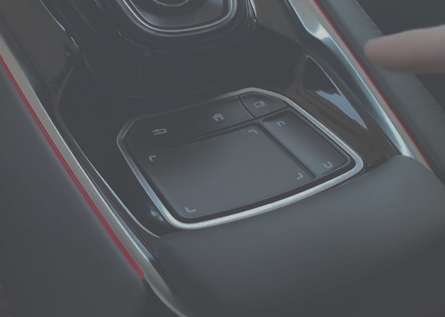 Center console absolute-position touchpad in the Acura MDX