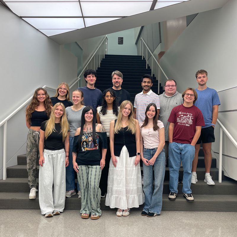 Class group photo at the end of the semester