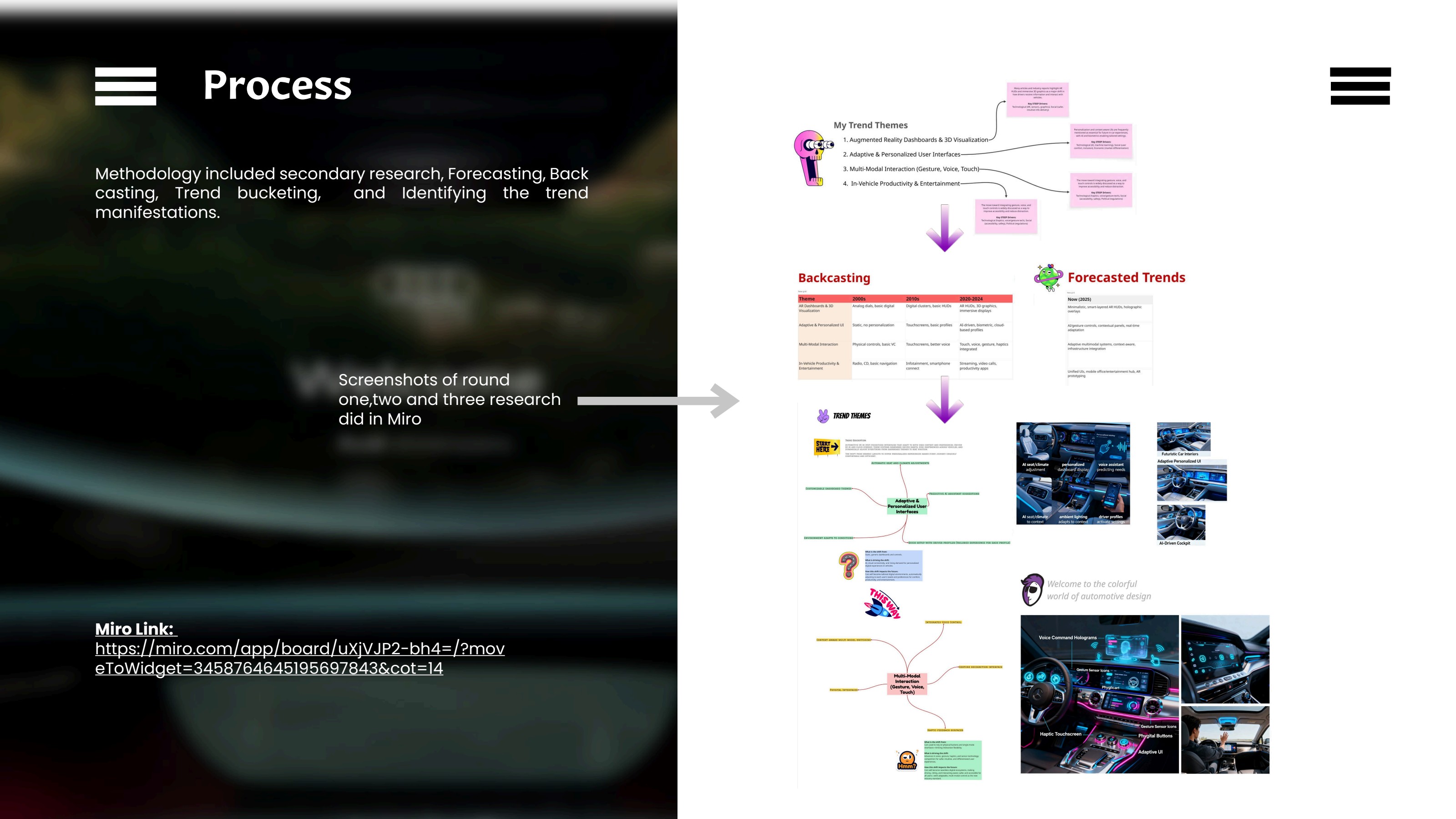 Research rounds mapped in Miro